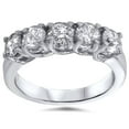 thumbnail image 1 of 1 1/2ct Five Stone Trellis Diamond Wedding Ring 14K White Gold, 1 of 4