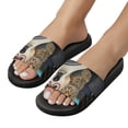 thumbnail image 5 of GZHJMY Stylish Slides for Women Men, A Dog Labrador in Glasses with His Cat Soft Flexible Slip-on Sandals Slippers, 5 of 7