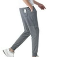 thumbnail image 4 of Yaoyar Men's Fashion Solid Color Casual Athletic Bottoms Comfortable Fit for Sports Leisure and Daily Wear Jogger Pants,XXL,Gray, 4 of 8