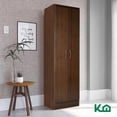 thumbnail image 2 of Mueble Ropero KingsHouse Armario MDP 2 Puertas Organizador casa cafe 61x34x179 cm, 2 of 9