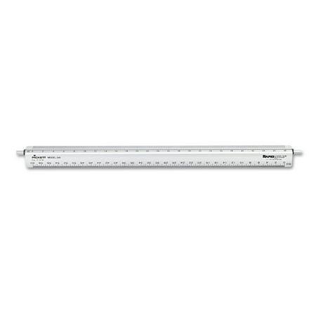 Adjustable Triangular Scale Aluminum Engineers Ruler, 12", Long, Silver | Bundle of 5 Each