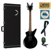 Dean Guitars Cadi X Electric Guitar, Classic Black, CADIX CBK HSPACK Case Bundle