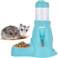 thumbnail image 2 of Botella de agua para hámster, botella de agua automática para mascotas pequeñas con base de contenedor de alimentos, botellas de alimentación de agua colgantes (80 ml, azul), 2 of 5