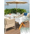 thumbnail image 5 of Outdoor Tablecloth with Umbrella Hole for Patio/Picnic/Party/Camping, Green Eucalyptus Leaves Waterproof Table Cloth Rectangle Table Cover Washable, Summer Botanical Weeping Watercolor (52"x 70"), 5 of 8