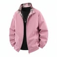 thumbnail image 6 of WIZUTIZ Men's Reversible Jacket Plaid Zip Up Loose Thin Sports Coat Polyester Spandex Waterproof Windproof for Hiking Camping Outdoor Daily Mens Fashion, 6 of 7