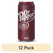 (12 pack) Dr Pepper Soda Pop, 16 fl oz, Can