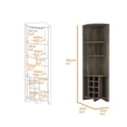 thumbnail image 3 of FM FURNITURE Bouvet Corner Bar Cabinet  Dark Brown Engineered Wood, 3 of 6