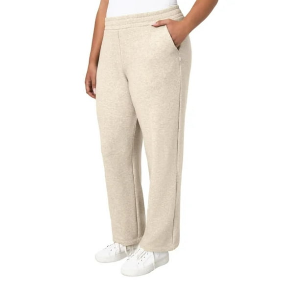 Mondetta Women's Pull On High Waisted Fleece Pant (US, Alpha, Medium, Regular, Regular, Tan)