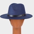 thumbnail image 3 of Trayknick British Style Jazz Cap Breathable Wearproof Pure Color Fedora Hat for Daily Wear Grey One Size, 3 of 13