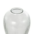 thumbnail image 4 of DecMode 9" Ribbed Fluted Glass Vase, 4 of 9