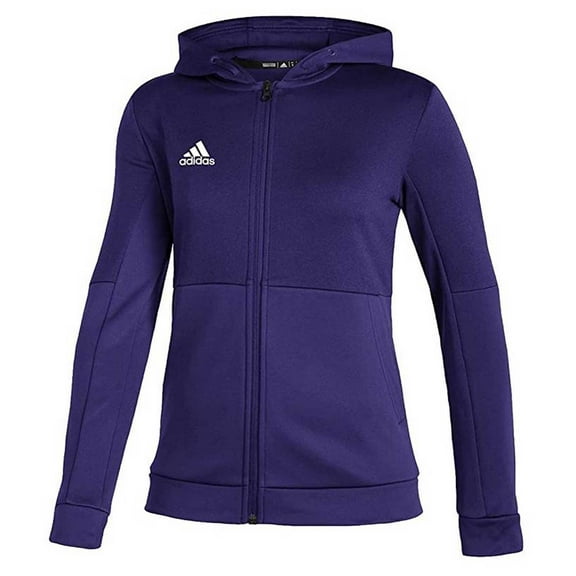 Adidas Women's TI FZ Full-Zip Jacket, Moisture Wicking - Purple/White (XS)