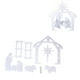 thumbnail image 5 of Tablero de jardín de Navidad Escena de Natividad al aire libre blanca resistente Escena de Jesús de Navidad para jardín para patio para césped ANGGREK Otros, 5 of 8