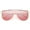 Gold / Pink, variant on Futuristic Rimless Shield Sunglasses Metal Crossbar Colored Mono Lens 64mm (Gold / Yellow)