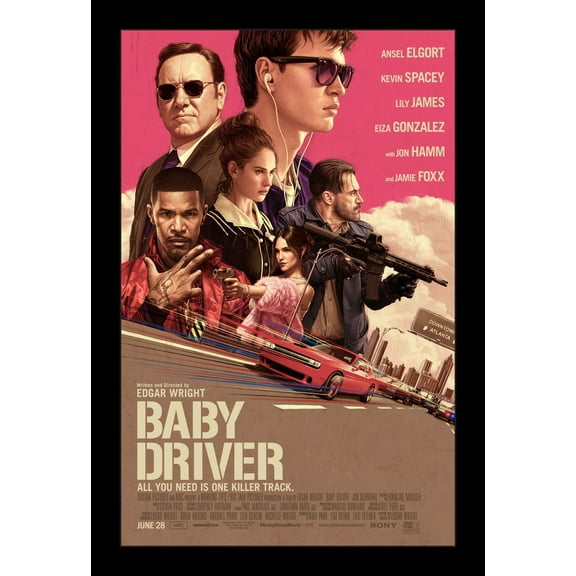 BABY DRIVER - 11x17 Framed Movie Poster