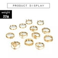 thumbnail image 2 of K-KED Elegant Women Midi Finger Ring Set Vintage Punk Boho Knuckle Rings Jewelry-13Pcs Opal #10, 2 of 9