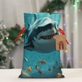 thumbnail image 5 of Pofeuu Realistic Ocean Shark Print Burlap Bags with Drawstrings Drawstring Gift Bags Pouch Bag for Thankgiving Birthday Party Gift Wrapping Treats and Party Favors-Medium, 5 of 9