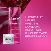 Durex Juicy Play Water Based Lube for Sex, Personal Flavored Lubricant, Cherry, 3.38 fl oz