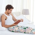 thumbnail image 4 of Cauagu Back To School Mens Pajama Pants Sleep & Lounge Pants,PJ Bottoms with Pockets-Small, 4 of 7