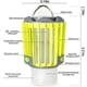 thumbnail image 2 of Matamosquitos 3 en 1 y linterna de camping y linterna IP67 a prueba de lluvia eléctrico Bug Zapper USB recargable para exteriores y emergencias JAMW Sencillez, 2 of 5