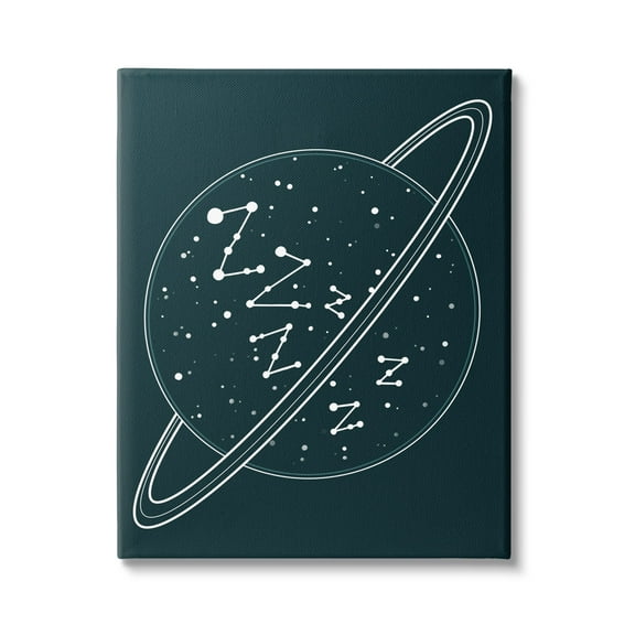 Stupell Industries Zzz Witty Sleeping Constellation Outer Space Planet Stars Canvas Wall Art, 16 x 20, Design by Caverly Smith