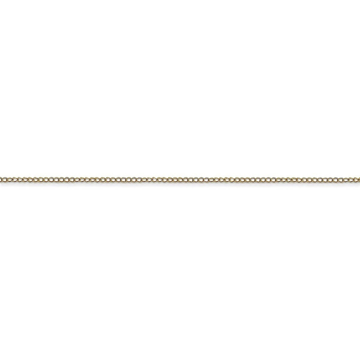 Primal Gold 10 Karat Yellow Gold 0.5mm Carded Curb Chain