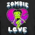 thumbnail image 2 of Men's Betty Boop Halloween Green Zombie Love Sweatshirt Black X Large, 2 of 4