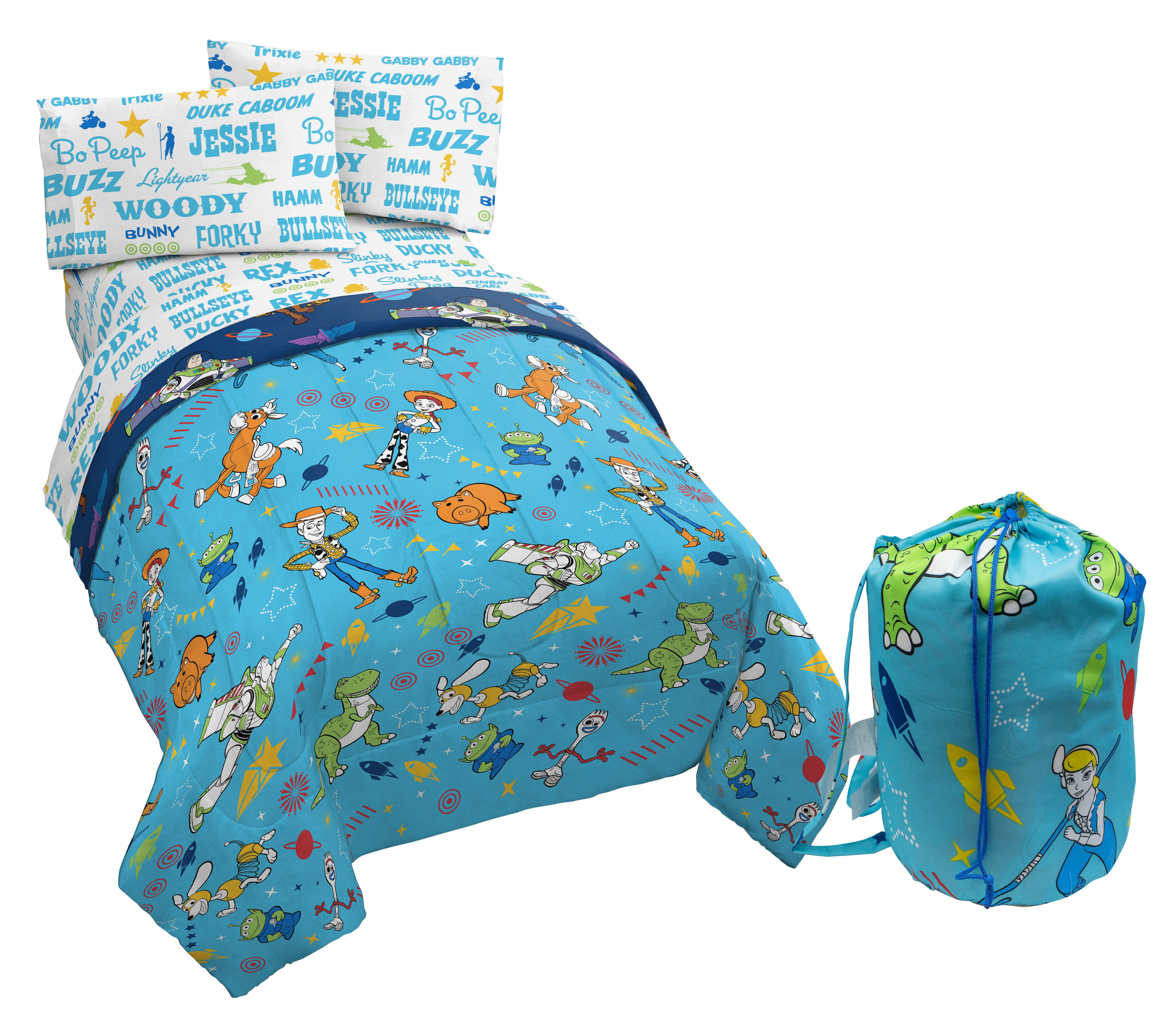 Details about   Disney Pixar Toy Story 'Play Time' 5 Piece Twin Bed Set w/Bonus Tote Reversible 