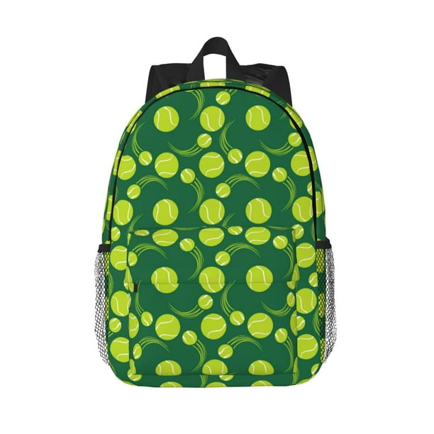 Easygdp Tennis Balls Mochila Ligera de 15 Pulgadas para Estudiantes, Mochila Cómoda para la Escuela y Viajes, Correas Ajustables