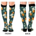 thumbnail image 4 of FORMRS Womens Knee High Socks Casual Long Thick Travel Daily Wear, 1 Pair, Orange Fruit, 4 of 6