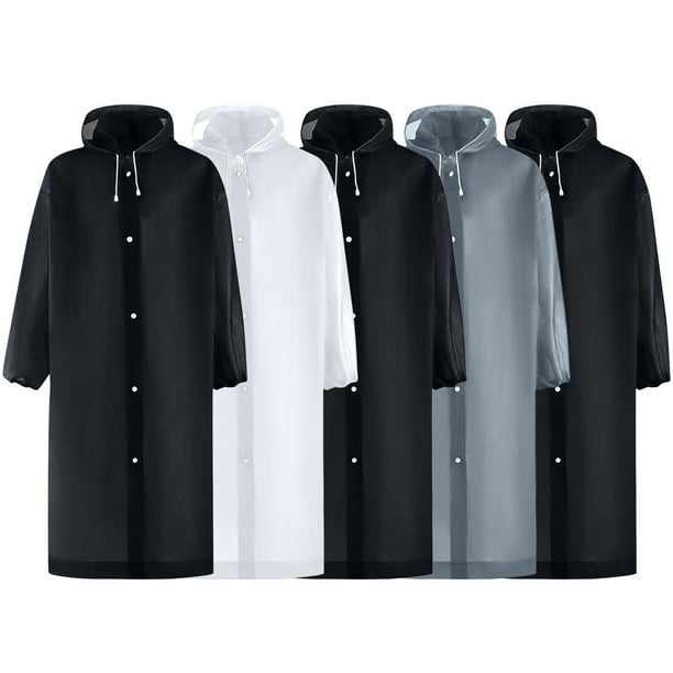 Capa impermeable de EVA para mujer, para exteriores, de manga larga, con capucha, para hombre y mujer, 2 piezas