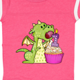 thumbnail image 4 of Inktastic Dragon Cupcake 1st Birthday Boys or Girls Baby Bodysuit, 4 of 5