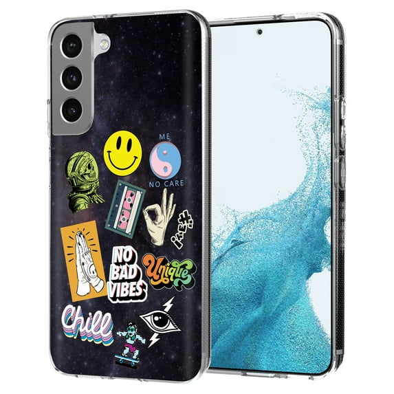 TalkingCase Slim Case Cover Compatible for Samsung Galaxy S22 Plus+ 5G, Galaxy Stickers Print, Lightweight,Flexible,Soft, USA