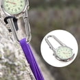thumbnail image 4 of Reloj de cuarzo con clip, luz nocturna, aleación, unisex, con hebilla de mochila, correa, reloj de bolsillo, negro con esfera blanca, ideal para médicos, enfermeras, escalada y montañismo (blanco)., 4 of 5