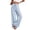 *Blue, variant on ClodeEU Women's Striped Elastic Waist Wide Leg Pants, Casual Loose Breathable Trousers ,Women's Plus M
