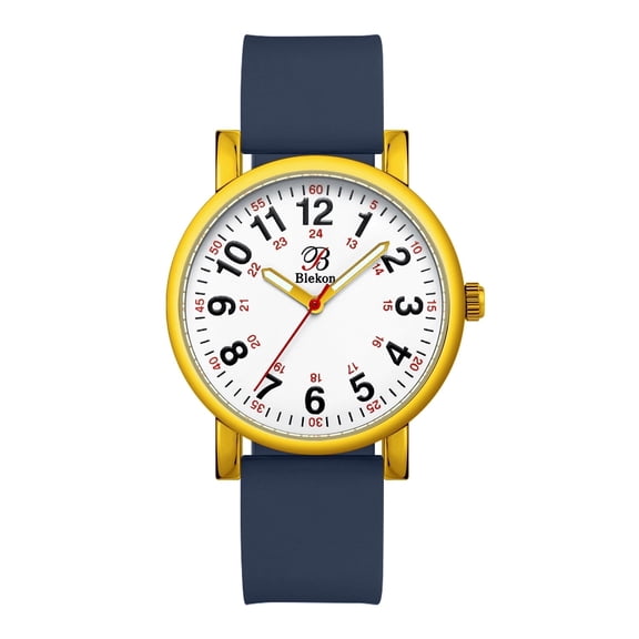 Blekon Original Nurse Watch For Medical Professionals & Students, Easy Read Dial, Military Time, Silicone Band, 3 ATM Water Resistant