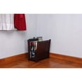 thumbnail image 3 of HomeStock City Sleek Traditional Solid Mahogany Wood Magazine Rack in Dark Brown, 15"H x 15.75"W x 10"D, 3 of 3