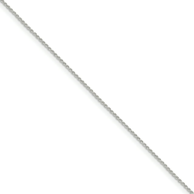 Sterling Silver 1.1mm Diamond-cut Rope Chain (Weight: 1.17 Grams, Length: 7 Inches)
