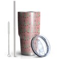 thumbnail image 2 of 30oz Pink Christmas Tree Pattern Tumblers Stainless Steel Tumbler with Lid and Straw,Vacuum Insulated Double Wall Travel Tumbler Cups Mug with Cleaning Brush for Coffee,Tea, 2 of 7