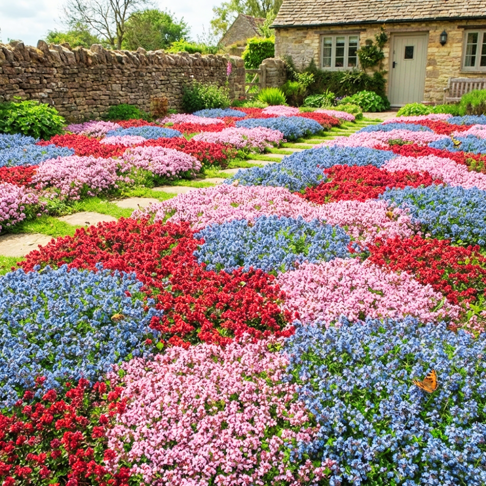 Pack 3500 Creeping Thyme Seeds for Planting, Thymus Serpyllum, Perennial Ground Cover Plants for Garden Borders and Rock Gardens