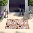 thumbnail image 2 of Boston Terrier Dog and Flower Florals Flannel Non Slip Door Rugs,Washable Door Mats Indoor,Decorative Door Mats,Dirt-Resistant and Absorbent Doormat for Entrance,Bedroom,Kitchen,Bathroom,31.5"x17", 2 of 4