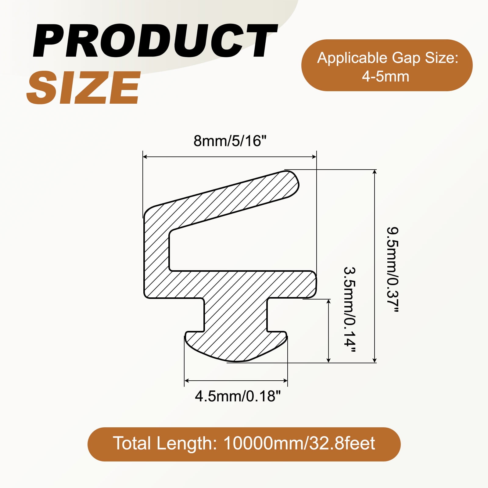 Uxcell Kerf Weather Stripping Seal Strip (32.8ft x 5/16") - L Shape Kerf Noise Reduction Rubber Flange Window Weatherstrip Seal for Door Frame Windows Card Slot, Black