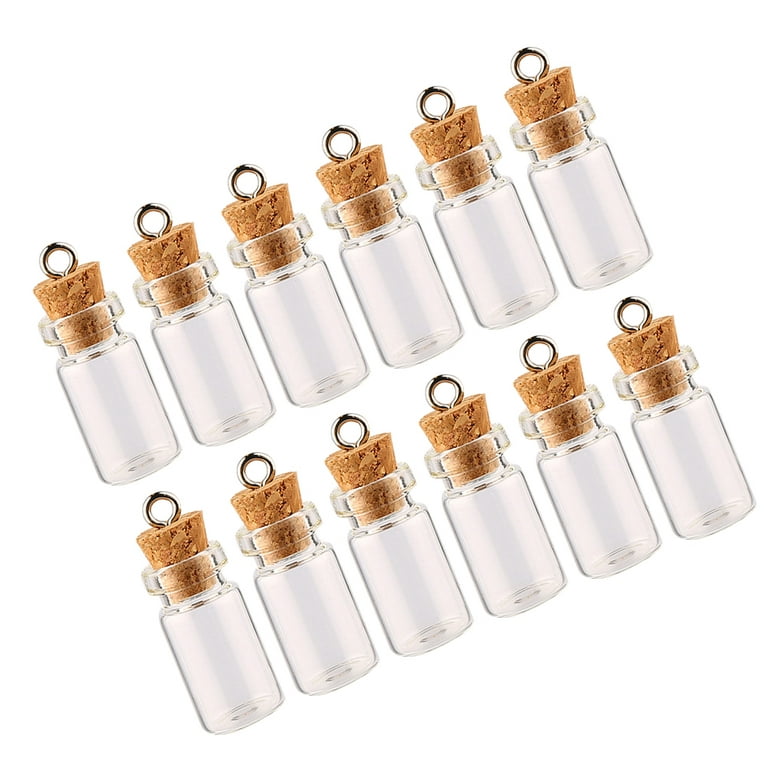Danmu 30ml 1.18 x 2.75 Mini Glass Bottles, Jars with Wood Cork Stoppers,  Tiny Glass Jars, Wishing Bottles, Message Bottle for Wedding Favors