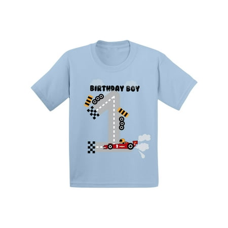 Awkward Styles Birthday Boy Race Car Infant Shirt Birthday Gifts for 1 Year Old Baby Boy Race Car Birthday Party for Boys 1st Birthday Tshirt for Baby First Birthday Gifts Birthday Boy (Best Gift For 1 Year Baby)
