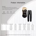 thumbnail image 6 of Doomiva Kids Girls 2Pcs Dance Leotard Outfits Dancewear Sleeveless Patchwork Dance Unitards and Metallic Pants Set Hot Pink 6, 6 of 6