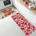 thumbnail image 2 of Valentine''s Day Golden Retriever Dog Kitchen Rugs Set of 2, Puppy Pink Red Love Heart Polka Dot Kitchen Mats Decor, Anniversary Wedding Floor Door Mat Home Decorations -17x29 and 17x47 Inch, 2 of 6