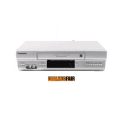 Pre-Owned Panasonic PV-V4525S 4-Head VCR Silver - w/ Original Remote, A/V Cables, & Manual (Good)