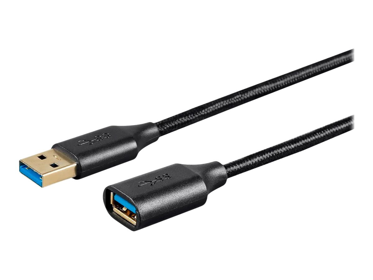 Monoprice USB & Lightning Cable 10 Feet Black USB 3.0 A Male to A