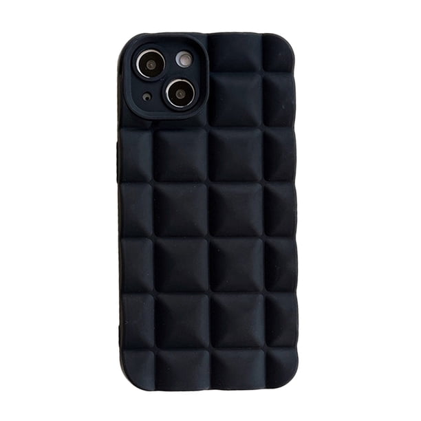 Desiderio Simple Solid Color Ice Soft, Funda protectora anticaída para teléfono celular, color negro