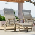 thumbnail image 3 of Wildridge Signature Chaise Lounge, Weathered Wood - Outdoor Weather Resistant Recycled Plastic Furniture for Patio, 3 of 5