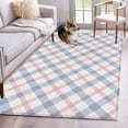 thumbnail image 2 of Abstract Plaid, 3'x5' Washable Rug, Minimalistic Multi Colors Country Rustic Plaid Non-Slip Area Rugs for Entryway Kitchen Classroom, Dorm Throw Carpet, Low Pile Soft Indoor Floor Mat, 2 of 9